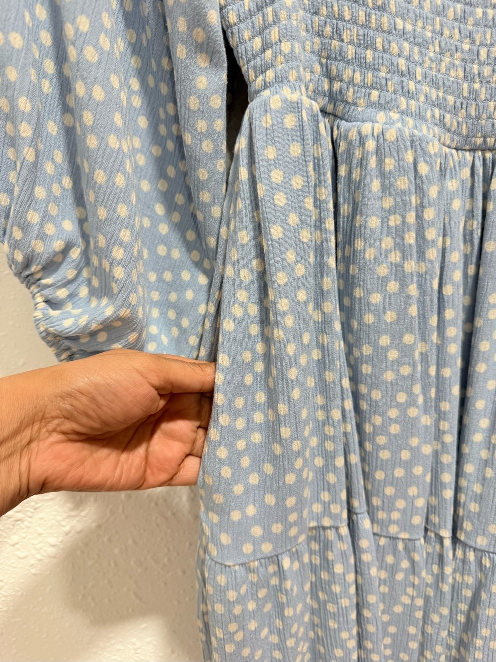 torrid Light Blue Floral Smocked Midi Dress 2X - Picture 11 of 11